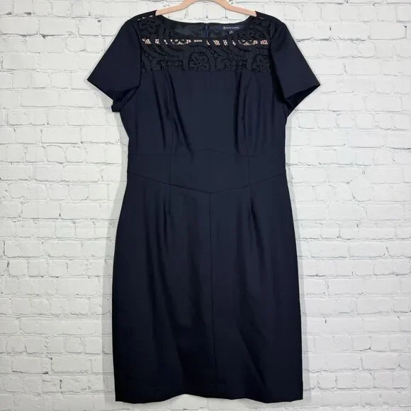 knee length dresses for ladies Navy Floral Jacquard Midi Dress - All Dresses
